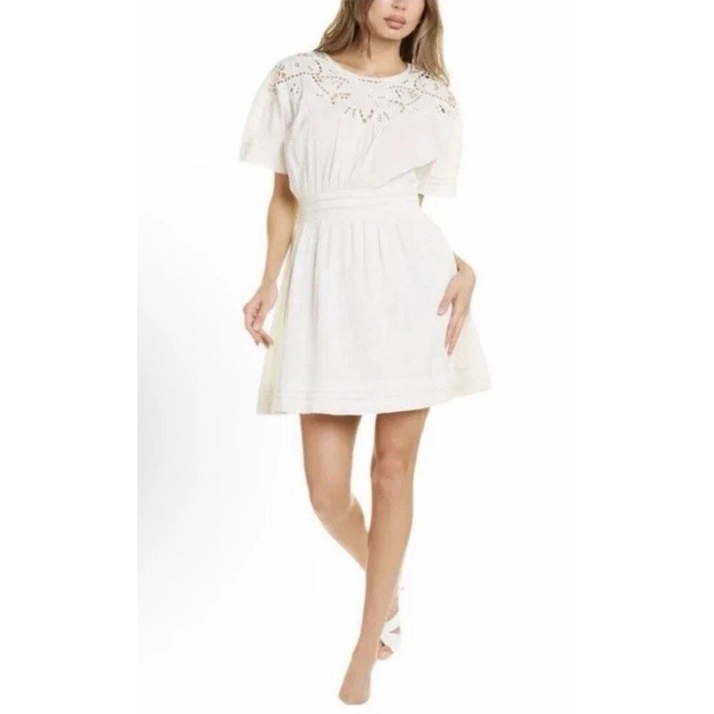 All Saints Lise Dress Chalk White Sz 0 NWT